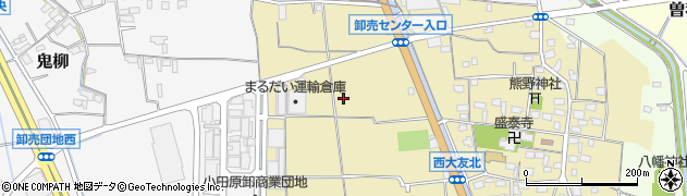 神奈川県小田原市西大友周辺の地図