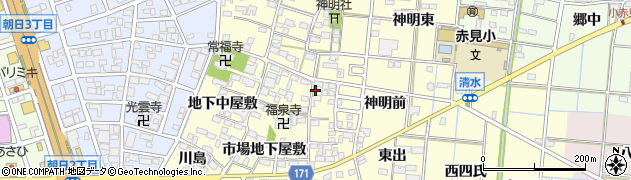 愛知県一宮市大赤見市場東屋敷2870周辺の地図