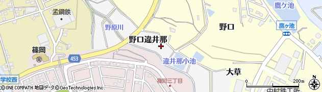 愛知県小牧市野口違井那周辺の地図