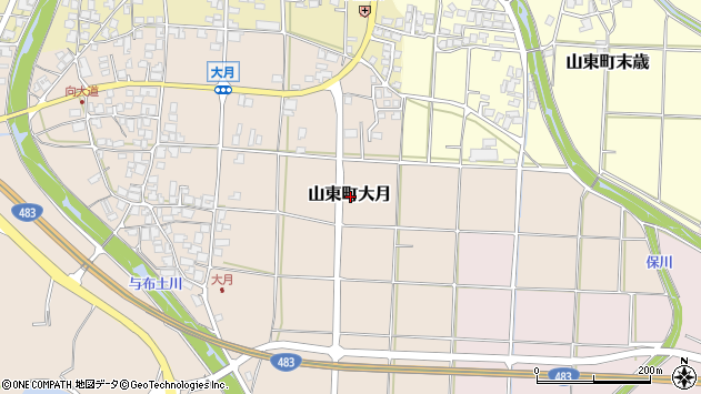 〒669-5153 兵庫県朝来市山東町大月の地図