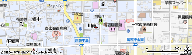 愛知県一宮市小信中島（川南）周辺の地図
