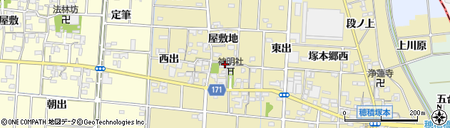愛知県一宮市千秋町一色周辺の地図