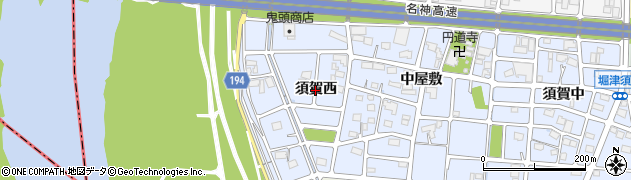 岐阜県羽島市堀津町（須賀西）周辺の地図