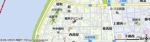 愛知県一宮市起周辺の地図