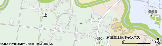 千葉県君津市上周辺の地図