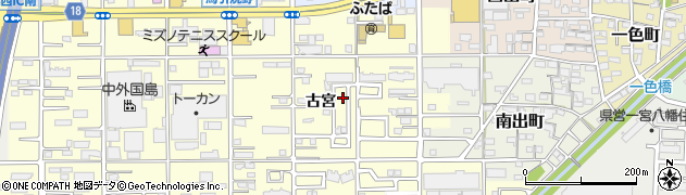 愛知県一宮市大和町馬引（古宮）周辺の地図