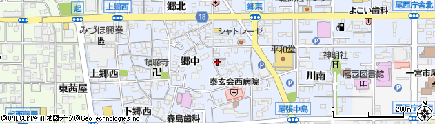 愛知県一宮市小信中島郷中82周辺の地図