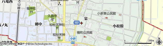 愛知県江南市小折本町栄周辺の地図