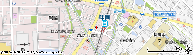 味岡郵便局周辺の地図