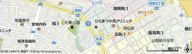 愛知県一宮市大浜周辺の地図