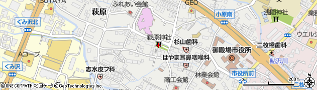 萩原神社周辺の地図