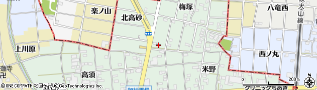 愛知県一宮市千秋町加納馬場梅塚156周辺の地図