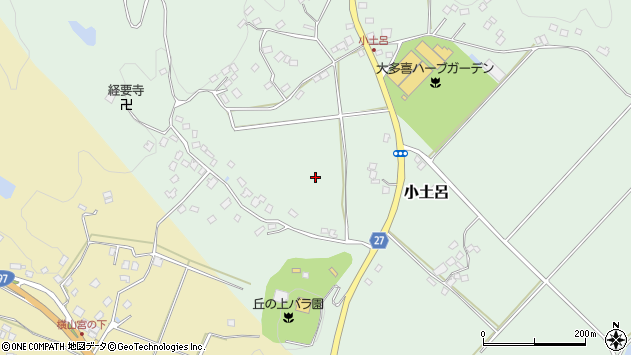 〒298-0201 千葉県夷隅郡大多喜町小土呂の地図