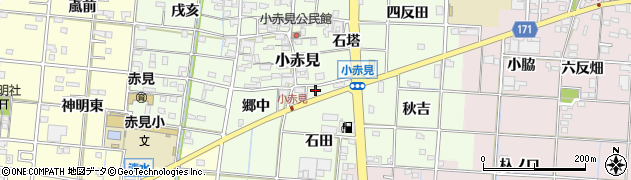 愛知県一宮市小赤見石田4周辺の地図