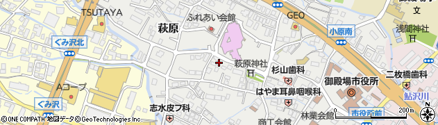 静岡県御殿場市萩原165周辺の地図