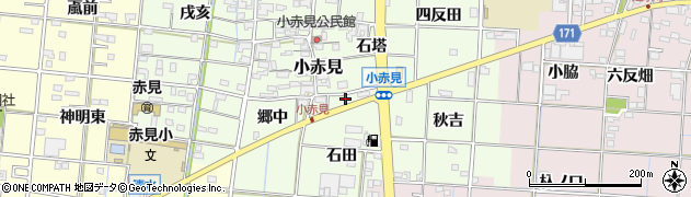 愛知県一宮市小赤見石田5周辺の地図
