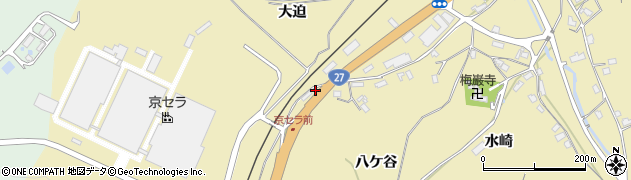京都府綾部市下八田町（八ケ谷）周辺の地図