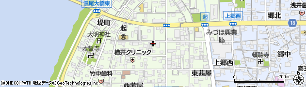 愛知県一宮市起用水添38周辺の地図