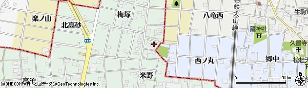 愛知県一宮市千秋町加納馬場梅塚127周辺の地図