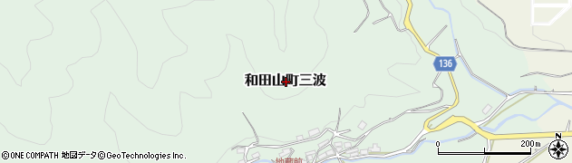 兵庫県朝来市和田山町三波周辺の地図