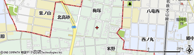 愛知県一宮市千秋町加納馬場梅塚102周辺の地図