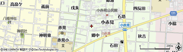 愛知県一宮市小赤見磨屋周辺の地図