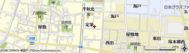 愛知県一宮市千秋町浮野（定筆）周辺の地図