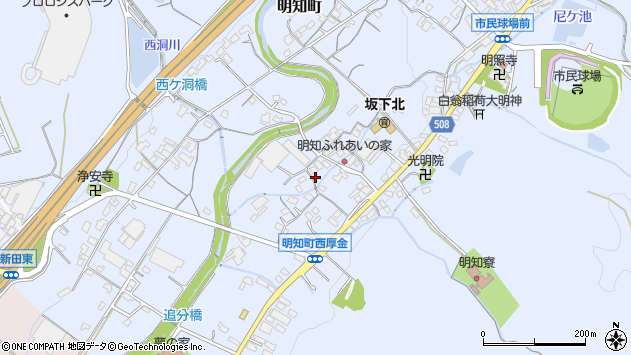 〒480-0303 愛知県春日井市明知町の地図