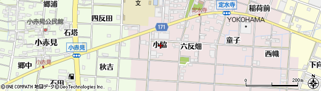 愛知県一宮市定水寺小脇周辺の地図