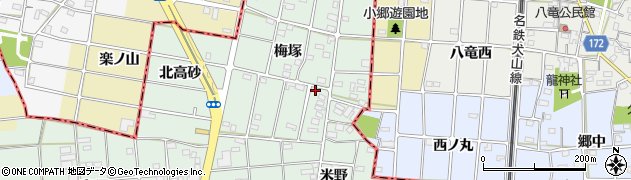 愛知県一宮市千秋町加納馬場梅塚周辺の地図