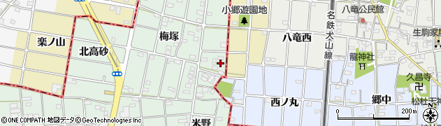 愛知県一宮市千秋町加納馬場梅塚122周辺の地図
