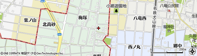 愛知県一宮市千秋町加納馬場梅塚116周辺の地図
