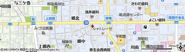 愛知県一宮市小信中島（郷中）周辺の地図