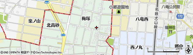 愛知県一宮市千秋町加納馬場梅塚70周辺の地図