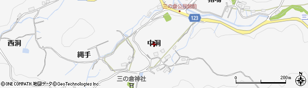 岐阜県多治見市三の倉町（中洞）周辺の地図