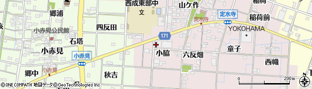 愛知県一宮市定水寺小脇12周辺の地図