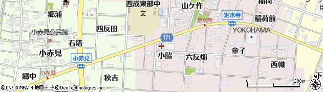 愛知県一宮市定水寺小脇13周辺の地図
