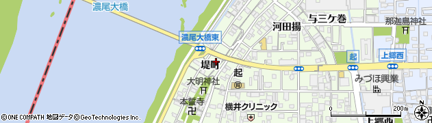 愛知県一宮市起（堤町）周辺の地図