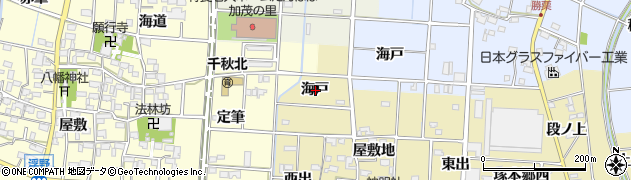 愛知県一宮市千秋町一色海戸周辺の地図