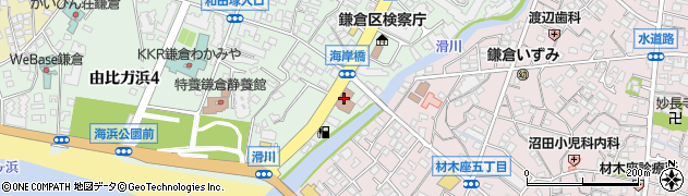 鎌倉市消防本部　鎌倉消防署周辺の地図