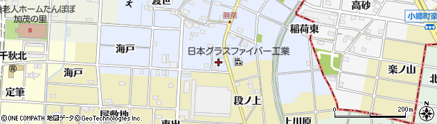 愛知県一宮市千秋町勝栗（池端）周辺の地図