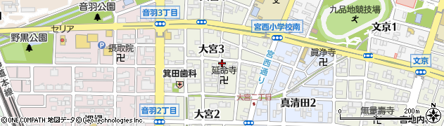 愛知県一宮市大宮周辺の地図