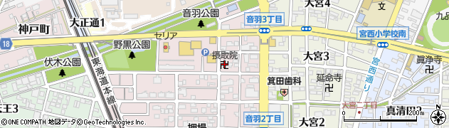 摂取院周辺の地図