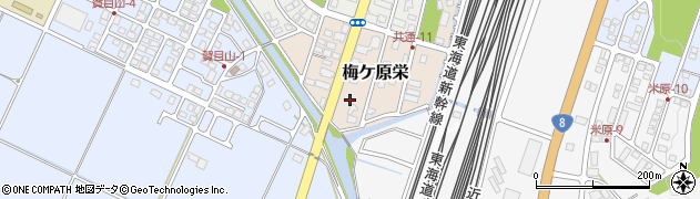 滋賀県米原市梅ケ原栄42周辺の地図