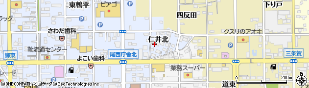 愛知県一宮市小信中島（仁井北）周辺の地図