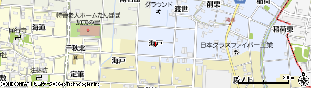 愛知県一宮市千秋町勝栗（海戸）周辺の地図