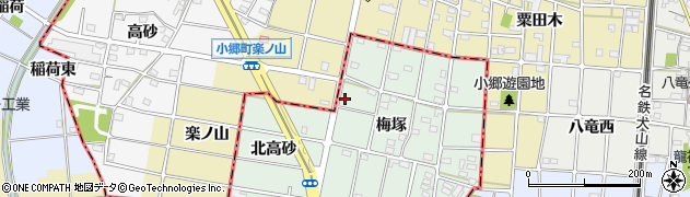 愛知県一宮市千秋町加納馬場梅塚44周辺の地図