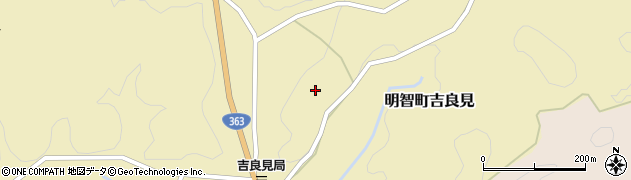 岐阜県恵那市明智町吉良見周辺の地図