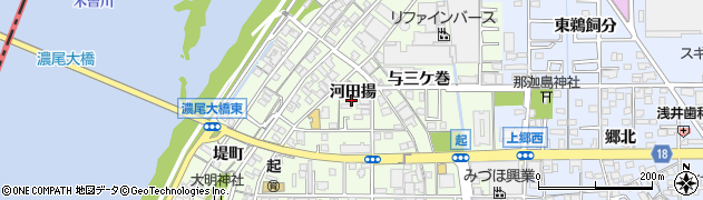愛知県一宮市起河田揚周辺の地図