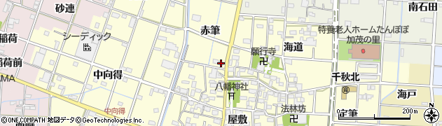 愛知県一宮市千秋町浮野赤筆86周辺の地図